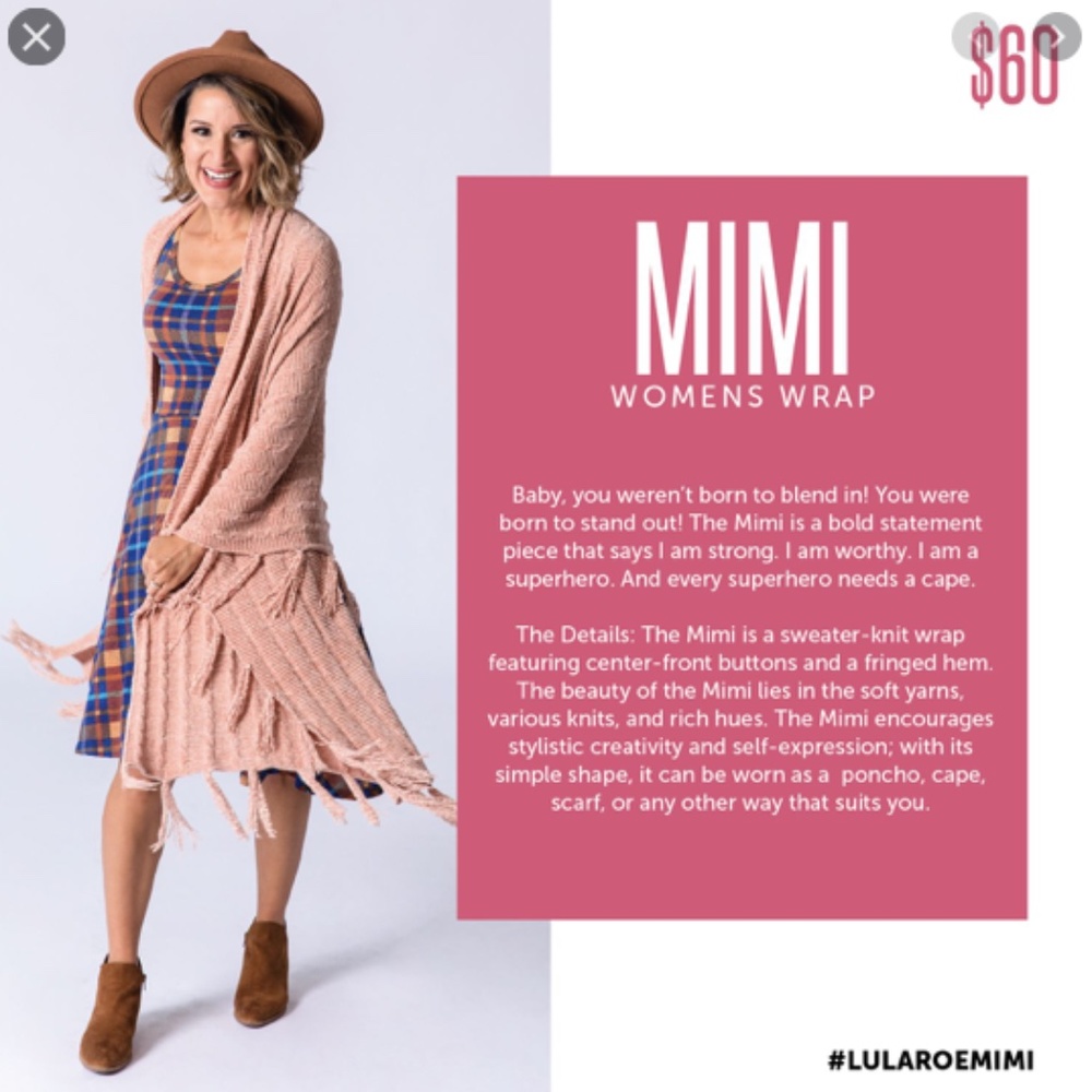 LuLaRoe Mimi NWT Chenille Sugar Almond OS